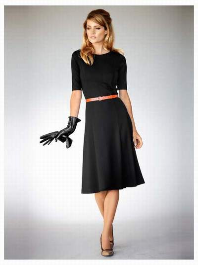 robe col bateau rouge